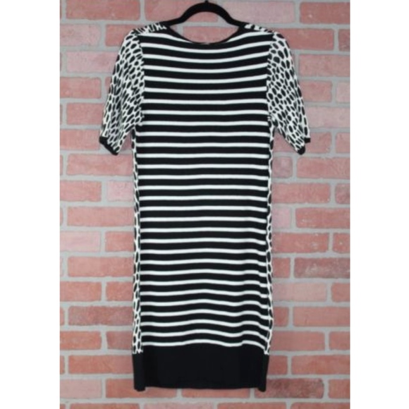 Ann Taylor Spot & Striped Contrast Sweater Dress - Picture 3 of 4